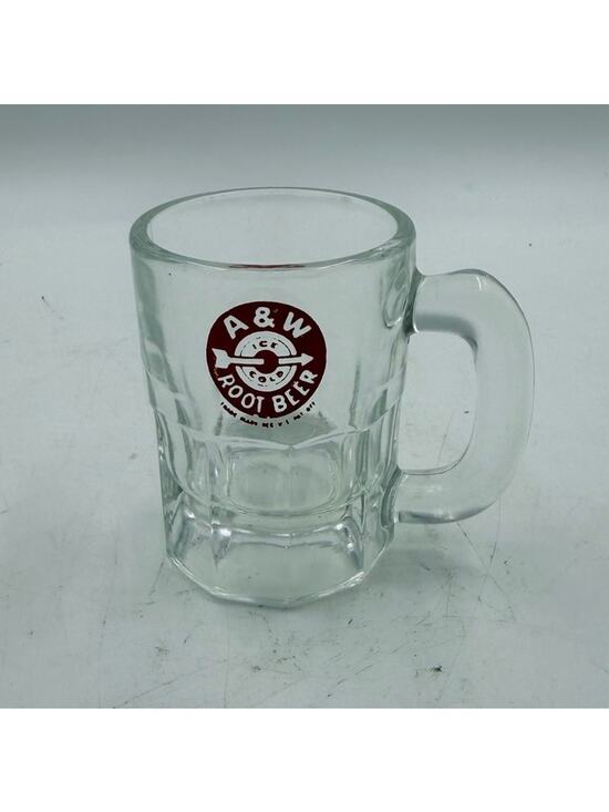 A&W Root Beer Other - Antique A&W Root Beer Glass Mug 3oz 1930 Round Bullseye Logo